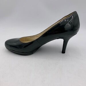 ETIENNE AIGNER Gray Patent Faux Leather‎ Pumps Heels Drew Women 9M Classic READ
